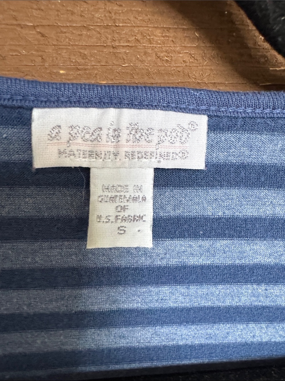 A Pea in the Pod Blue Striped Maternity Top size Small - Picture 2 of 4